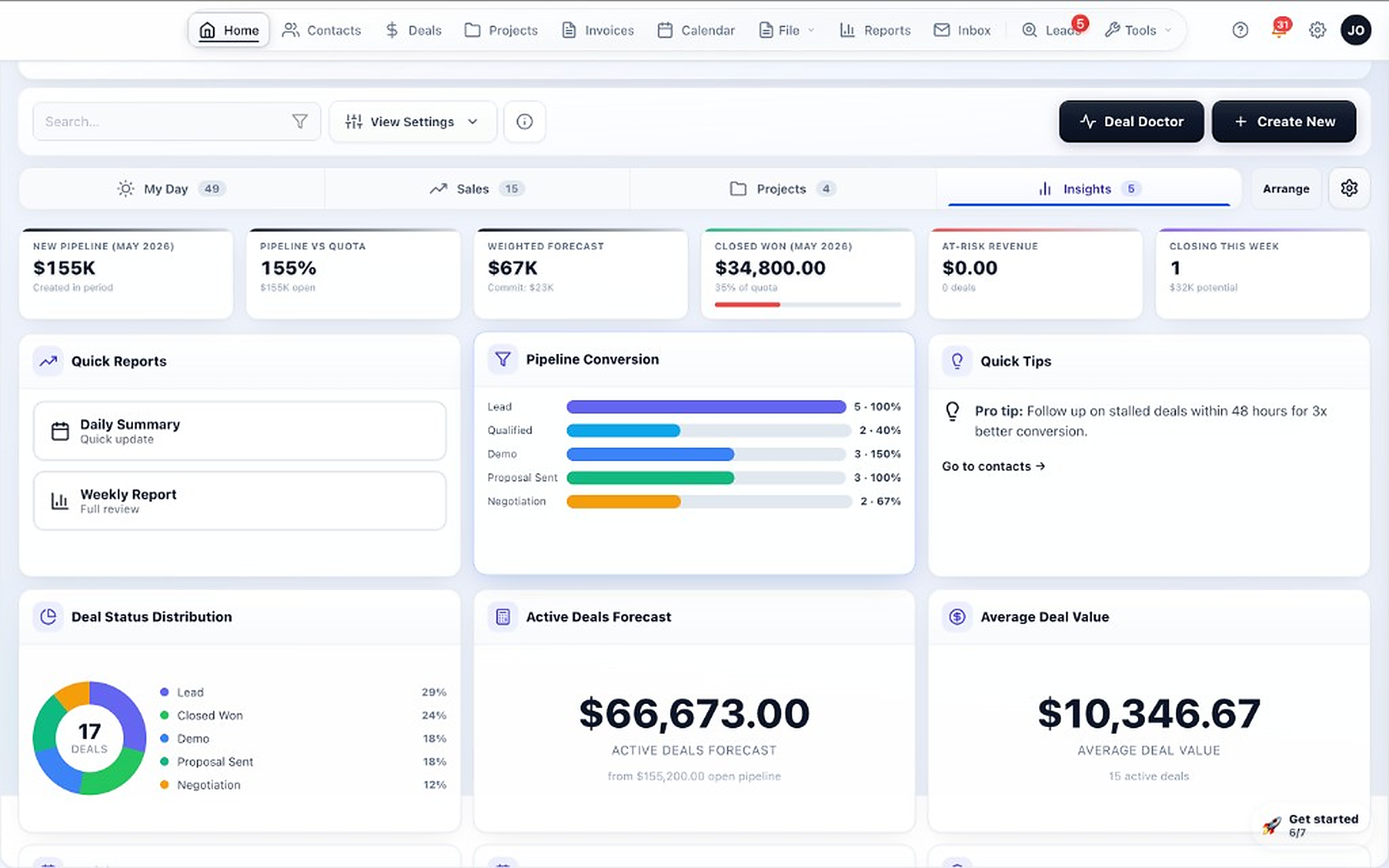 Tracking leads to payment in TotalDeal CRM